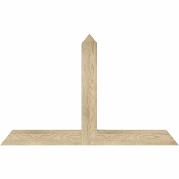 Ekena Millwork Portland Rough Sawn Timber Gable Bracket, Douglas Fir, 48"W x 30"H x 4"D x 4"F, 15/12 Pitch GBW048X30X0404POR00RDF - main